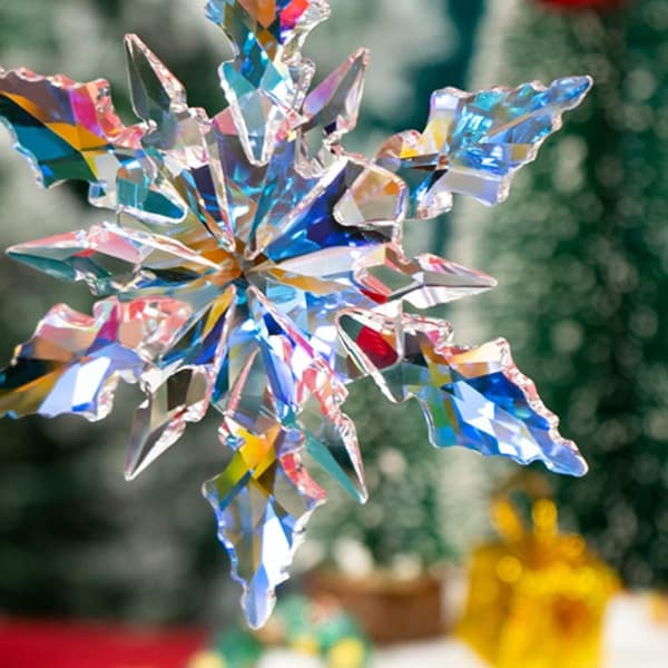 Snøfnugg Ornamenter 2022 Utgave Krystall Julepynt