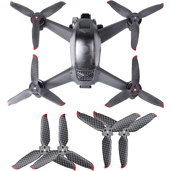 2 paria hiilikuitu potkurin lapaa DJI FPV -lennokkiin