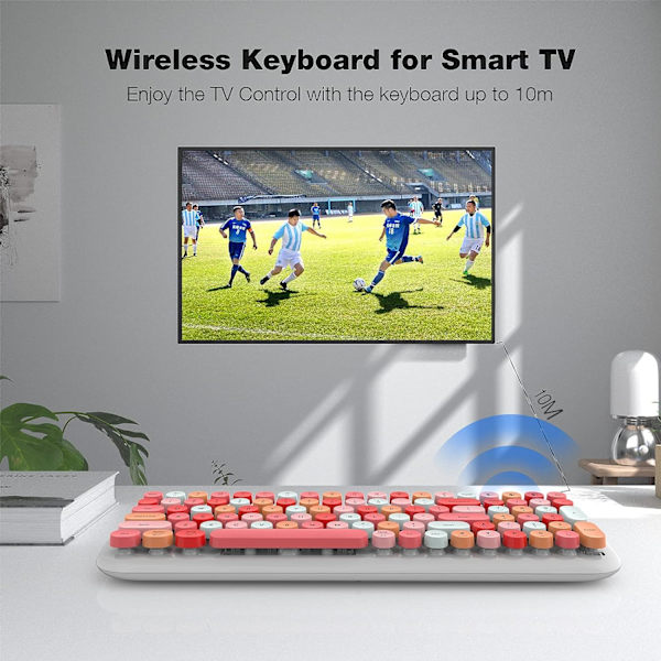 Trådløst Bluetooth-tastatur, egnet til Mac, iPad, iPhone, PC,