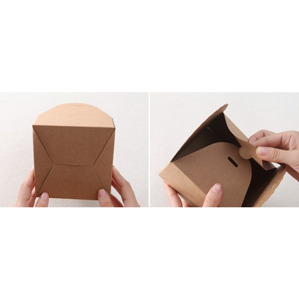 Svart presentask i kraftpapper (10-pack) - 12 x 12 x 5 cm