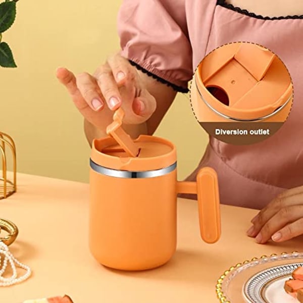 Rustfritt stål isolert kaffekopp| BPA-fri| 480 ML Orange