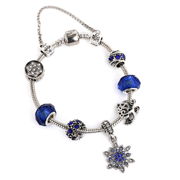 Blå stjernehimmel armbånd DIY eventyr jul diamant innlagt