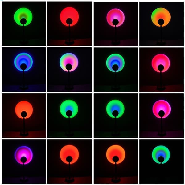 Solnedgangslampe Solnedgangslampe Led Nattelys Soveværelse Neon Projektor L