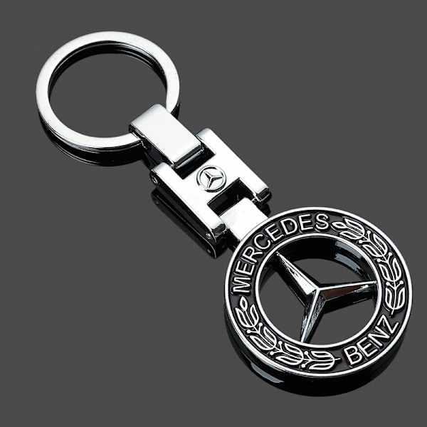 2 stk. H spænde dobbeltsidet bil logo metal nøglering reklame c