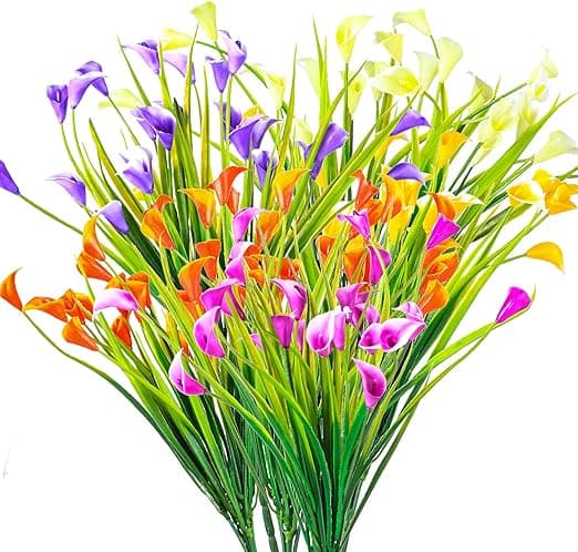 5 stk. kunstige liljer, dekorative plastikblomster, Fa