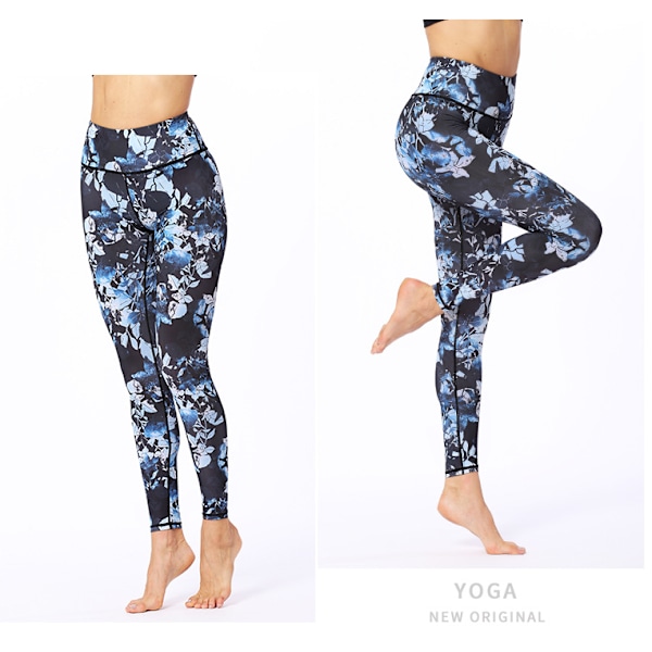 Dames udendørs tryk fitness træningsbukser yogabukser-YH142 L