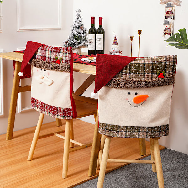 2 st juldekorationer tomte stolsskydd Restau