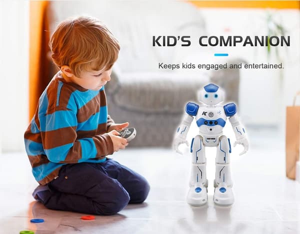 Fjernstyrt robotleketøy med gestkontroll og programmering
