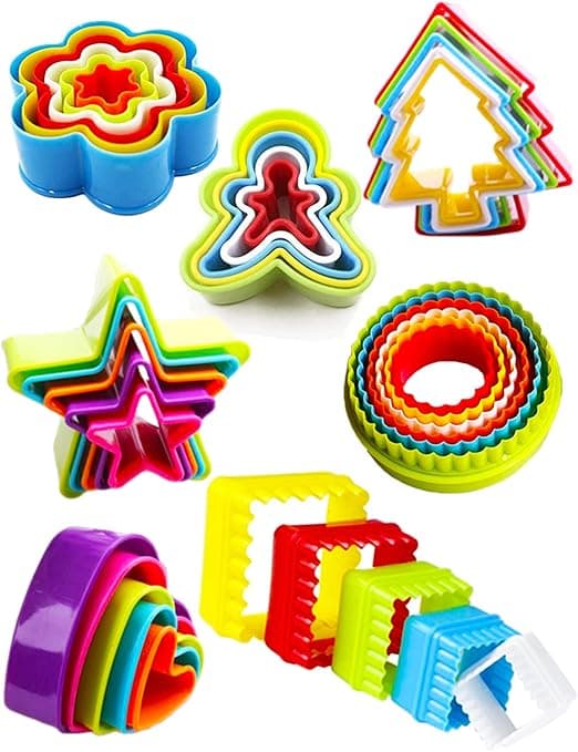 Biscuit Pastry Cutter Rund Cookie Cutter Kit, Hjerte Stjerne Cookie