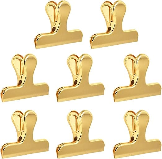 8-pack kraftiga klämmor i rostfritt stål, 3\" x 2,4\"