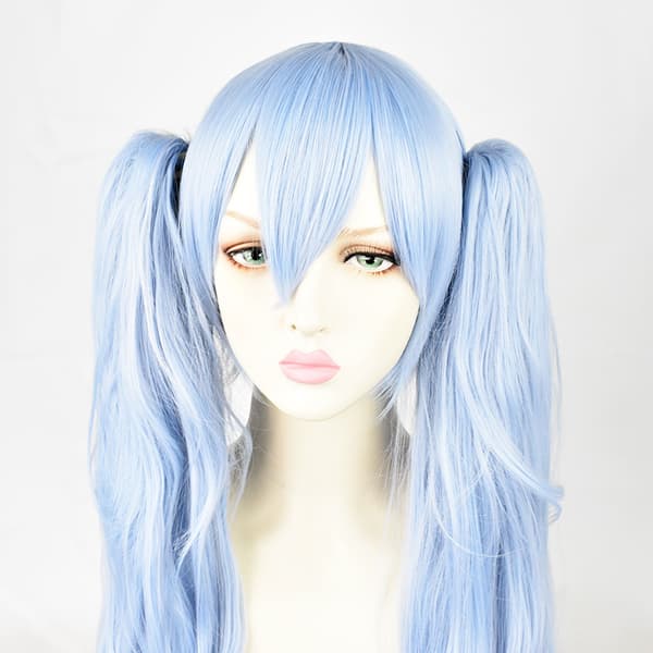Stjerne og sne prinsesse karakter paryk sne hatsune split cos blå