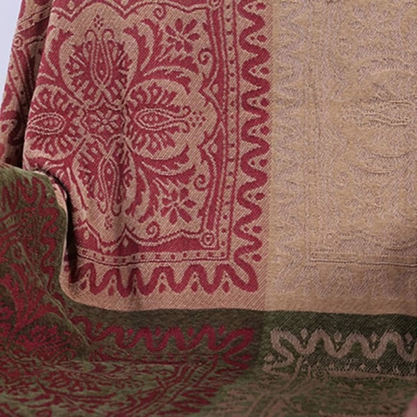 Chenille-pläd, jacquardvävd sofföverdrag, dekorativ C