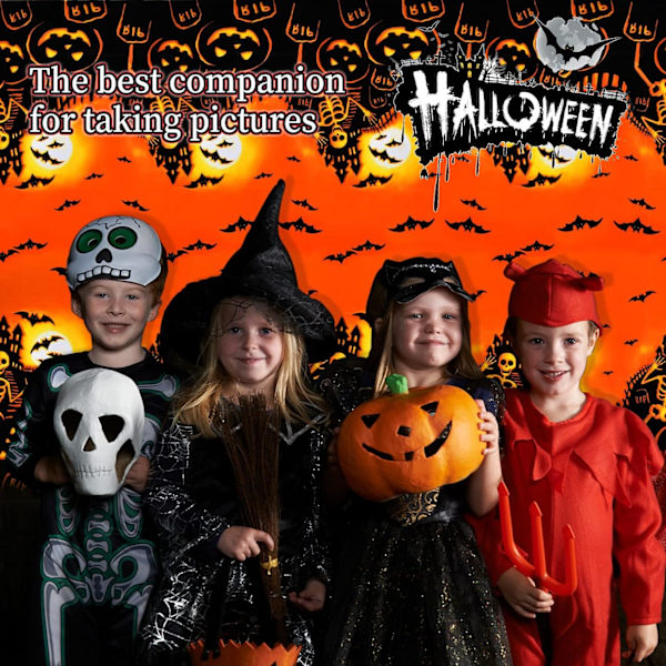 Halloween-bordsduk, plastbordsduk för 2 delar av Differe