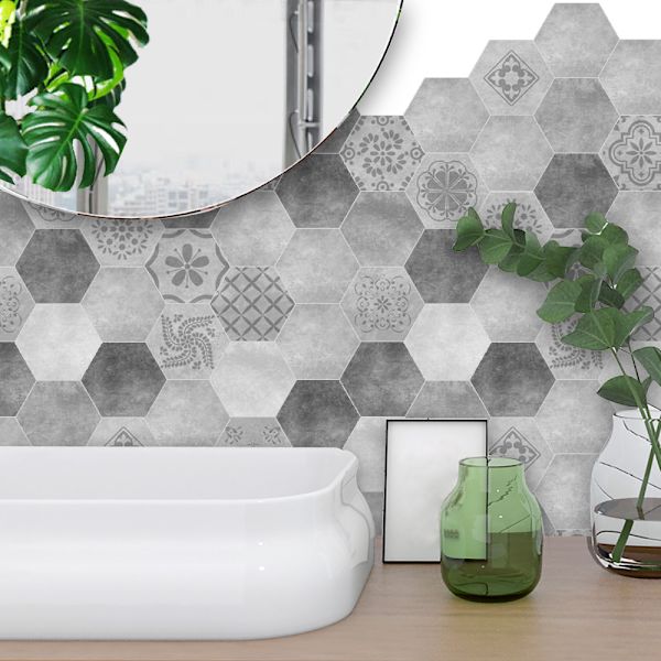 Set med 10 hexagonformade väggstickers Ny amerikansk loft industriell s