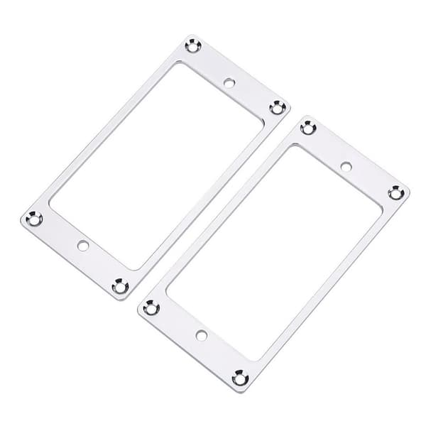 6 stk, krom flatt metall humbucker montering ring sett - Br