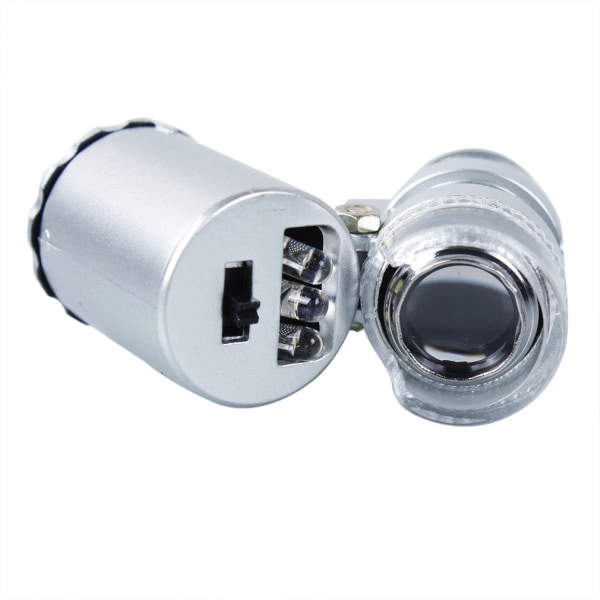 2 stk. Mikroskoper 60X LED Mini Mikroskoper Læse Lup Pock