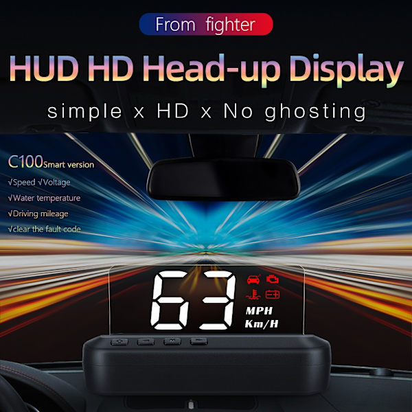Hd Head Up Display - Projektionsfordonsinformationsdisplay för