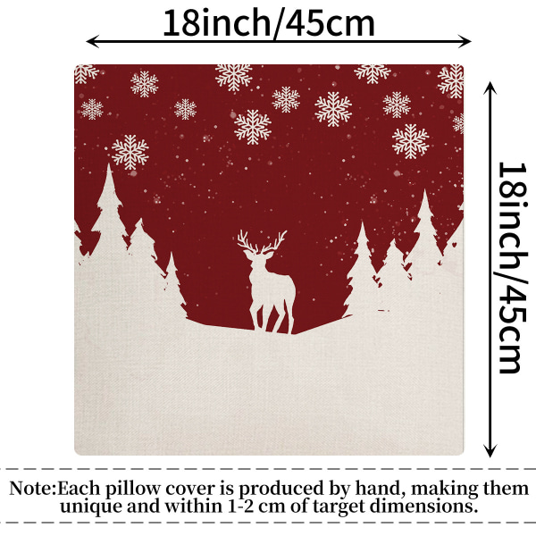 4PCS Juletema Putetrekk, Juleputetrekk, Jule