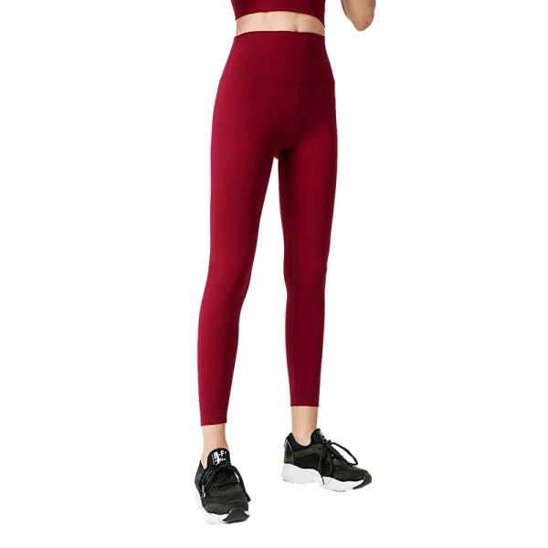 Stretch High Waist Skinny Running Athletic Pants - Rød M
