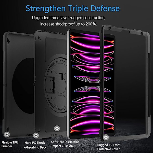 Fodral för iPad Pro 12,9 tum 6:e/5:e generation 2022/2021