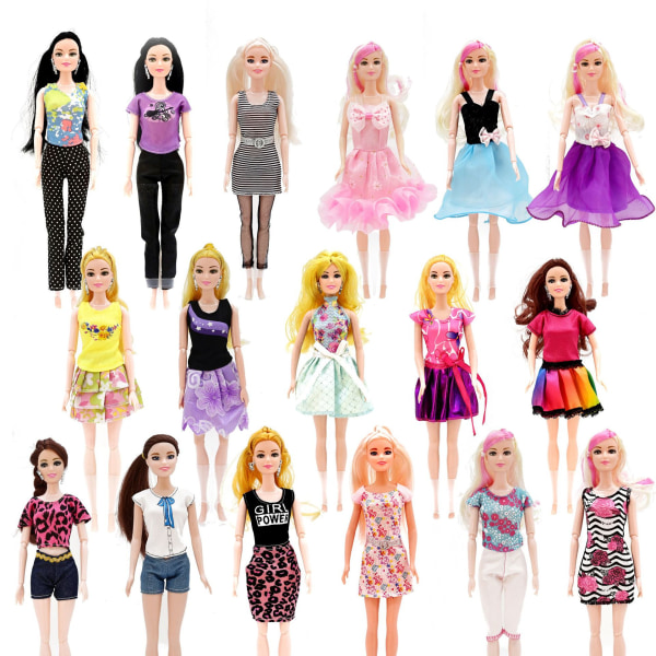 22 delar 30cm Bapyrene Princess Kläder Dress Up Doll Girls Fas