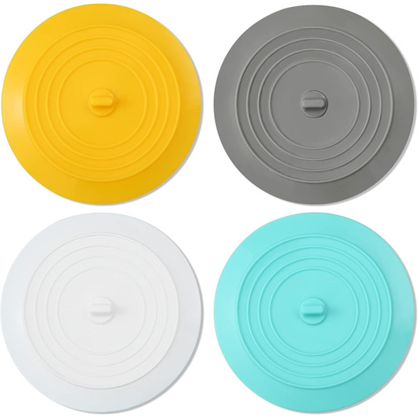 4-pack 6-tums silikonavloppspropp, stor diskbänkspropp, avloppssil