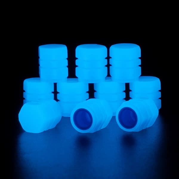 36 stk. Fluorescerende ventilkapper til bil, universelle fluorescerende ventilkapper til bil
