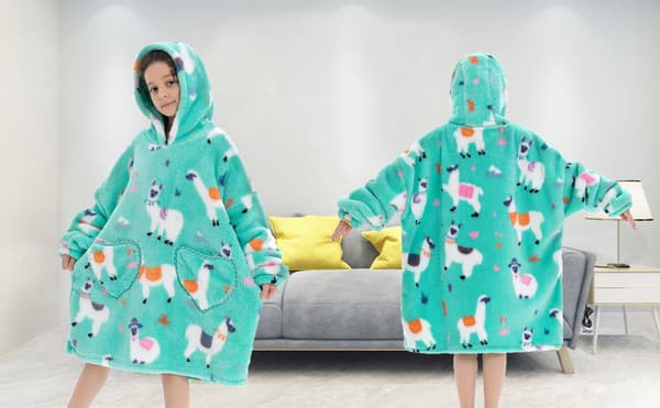 Søte dyre flanell termisk hettegenser for barn - Zebra Infant