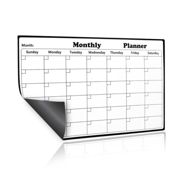 Whiteboard-kalender för kylskåpsplanerare