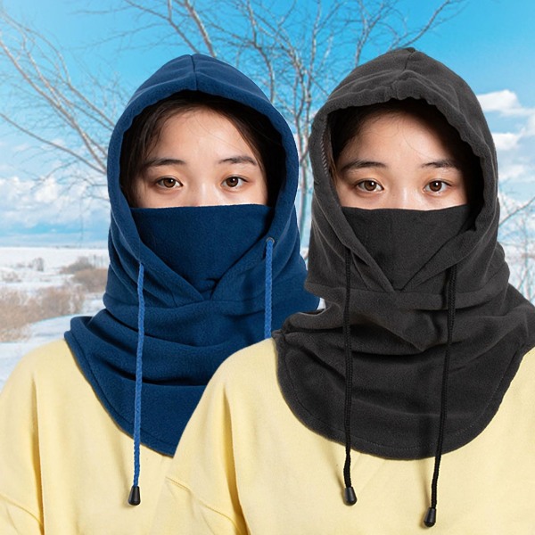 Unisex Höst Vinter Vindtät Dragsko Varm Utomhus Huva Han