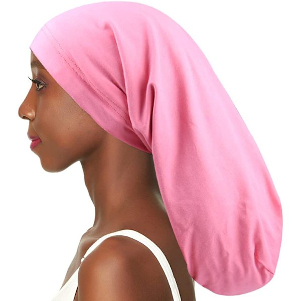Satin-fodrade sovhattar för flätor - Rosa