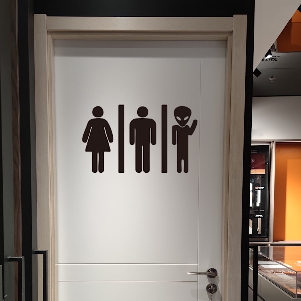 Dekorativa badrumsskyltar för man och kvinna - Modern toalett skylt