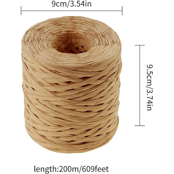 Raffia papper hantverk band förpackningspapper snöre