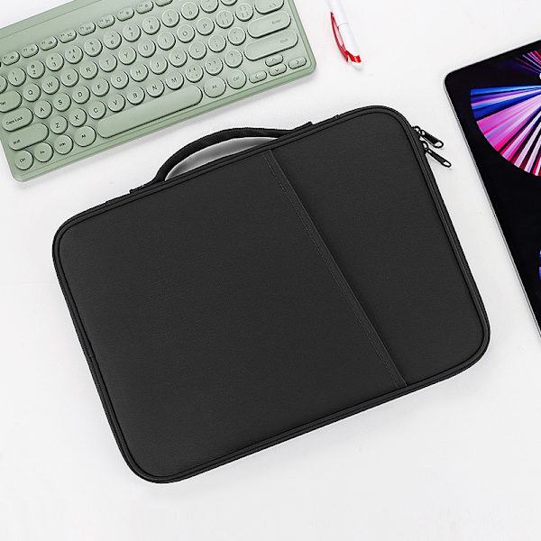 Beskyttende etui til 9-13 tommer tablet med bæretaske - Sort 12.9-13 inch