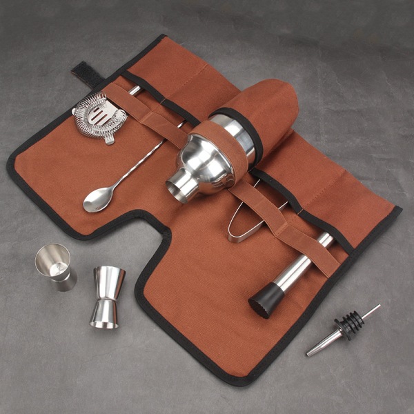 Bar Canvas Bartender Kit Bartender Kit Fällbar Förvaringsväska Bart