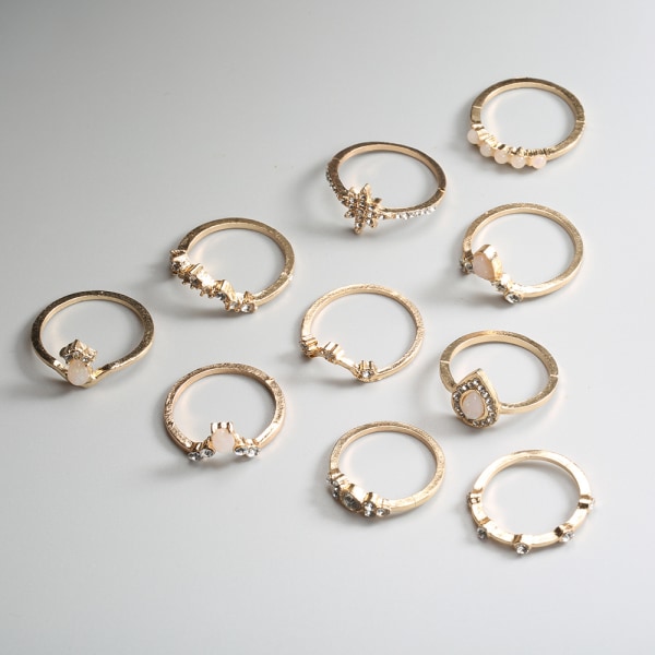 Knuckle Stacking Rings för kvinnor tonåringar, Boho Vintage Stackable R