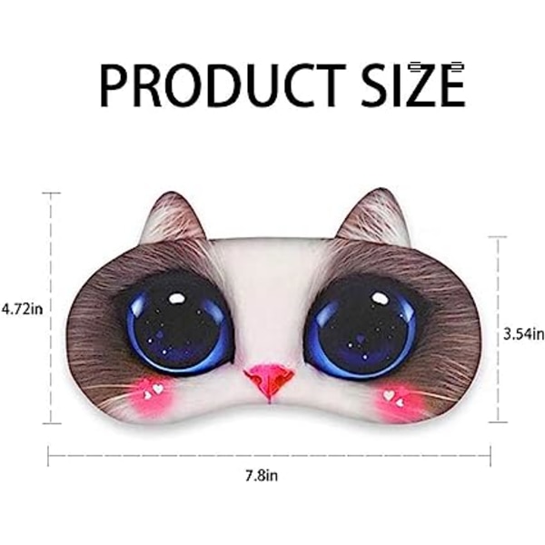 4-pack sovmask, djur sovmask mjuk fluffig ögonmask