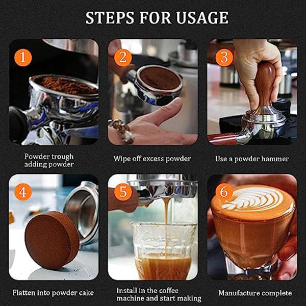 Kaffe Tamper, Kaffe Tamper, Espresso Tamper, RUSTFRIT STÅL Kaffe