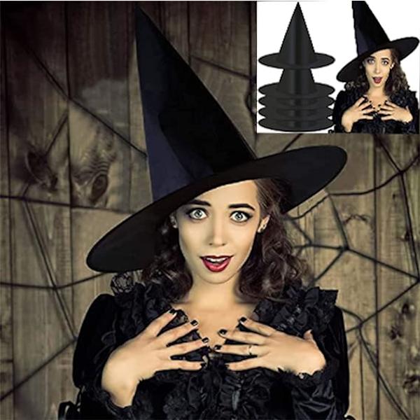 5 stk. Heksehatte, Halloween Heksehatte Dekoration, til Dekoration