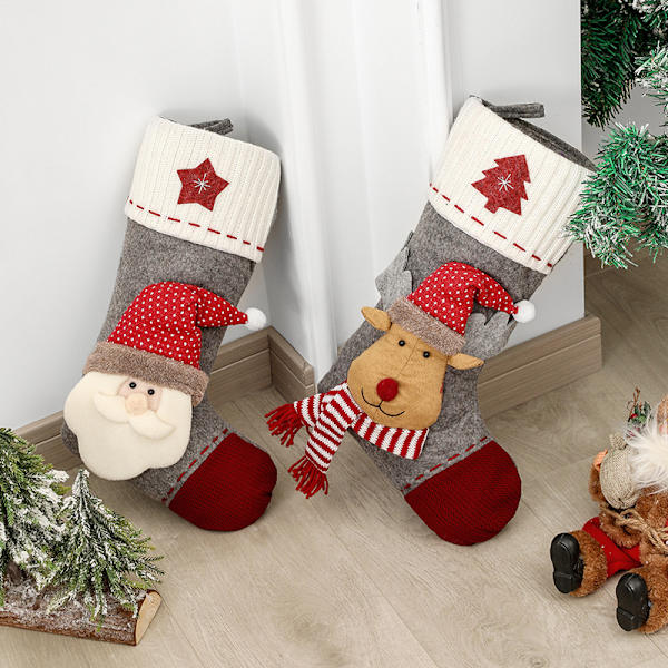 3-delad julklappspåse Juldekorationer Tomtestrumpa