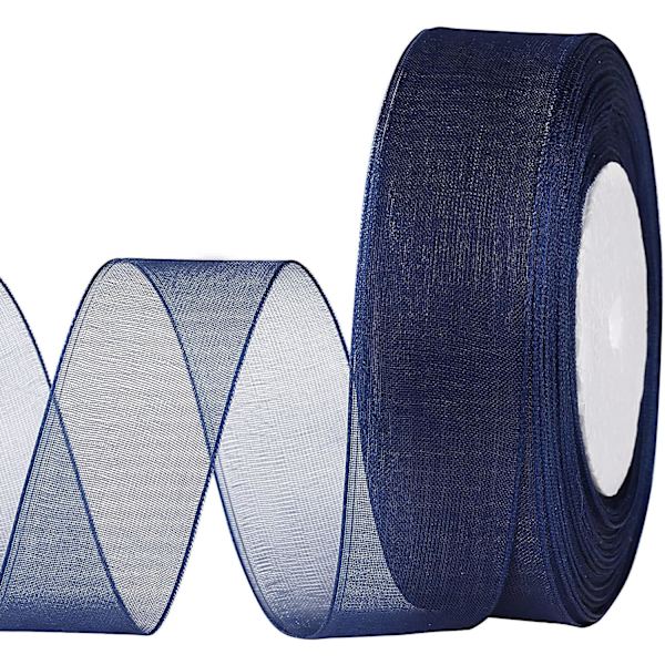 25mm x 45m/rulla hohtava läpikuultava organza-nauha