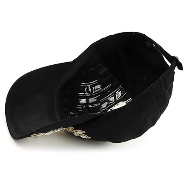 Kvindernes Baseball Cap Blomst Rhinestone Solhatte Justerbar Denim