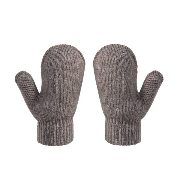 2 st barnstickade mössor + handskar enfärgad vinter varm h