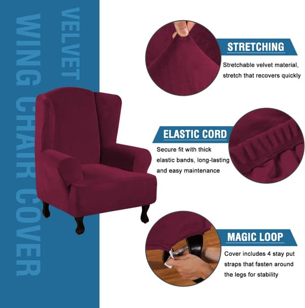 Wingback-fåtöljskydd Wingback-fåtöljskydd Möbelskydd Wingba