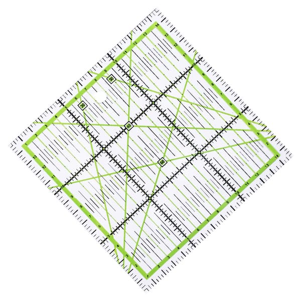Patchwork lineal 30 x 30 cm med Cm og vinkelangivelser