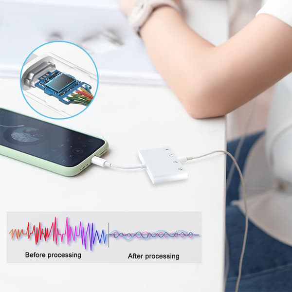 Hovedtelefonadapter til iPhone, Lightning til 3,5 mm jackstik Dongle-adapter