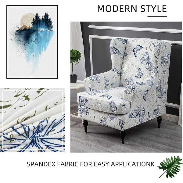 Wingback-fåtöljöverdrag Stretch Spandex Wingback-fåtöljöverdrag Soffa