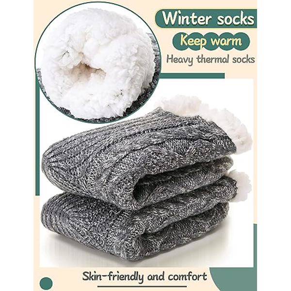 Dam Fuzzy Tofflor Strumpor Fluffy Mysig Stuga Vinter Varma Fleece P