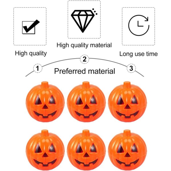 6-pack plastpumpa förvaringslåda Orange Halloween Mini Present Pa