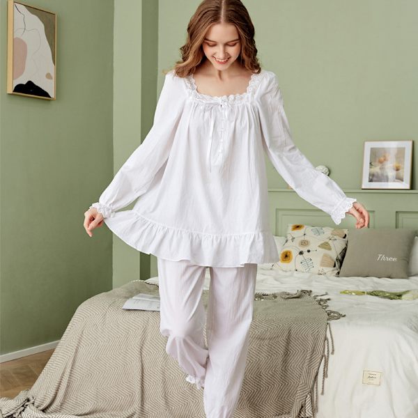 Bomullsprincessa Pyjamas Set med Långa Ärmar L